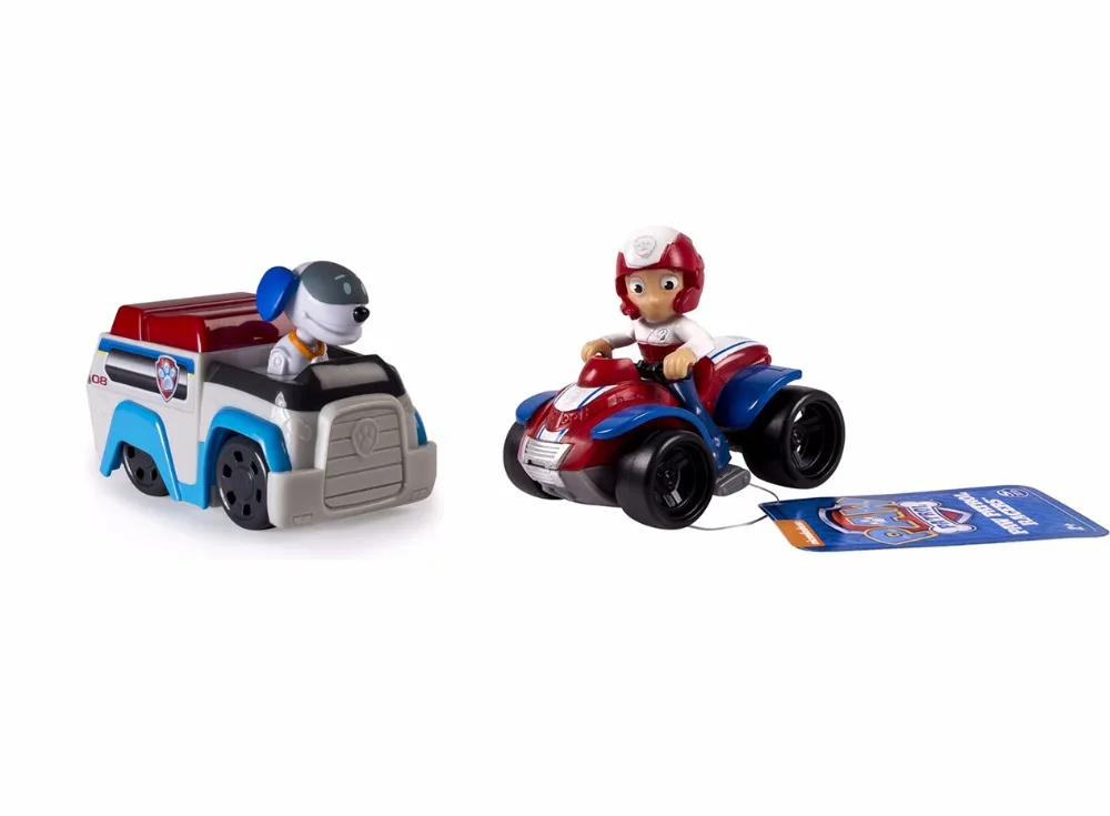 2pcs/lot Original Paw patrol Dog Puppy Patrol dog Patrulla Canina Toys with action figure Everest,Ryder Vehicle Car kids toy