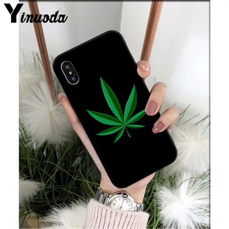 Yinuoda Art High Weed Pictures черный ТПУ чехол для телефона чехол для iPhone X XS MAX 6 6S 7 7plus 8 8Plus 5 5S XR