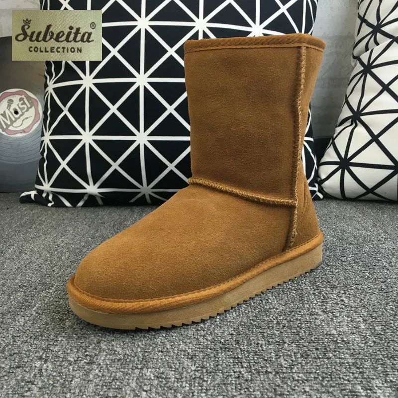 2016 High Quality Australia Brand Winter UG Women's Snow Boots Real Cow Split Leather Ankle Shoes Woman Botas Mujer Big Size