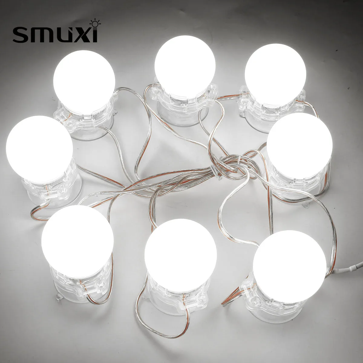 

Adjustable 8Pcs DIY Waterproof Makeup Mirror Ball Bulb Vanity LED Light Bulbs String Kit Dressing Table Lamp For Home Decoration