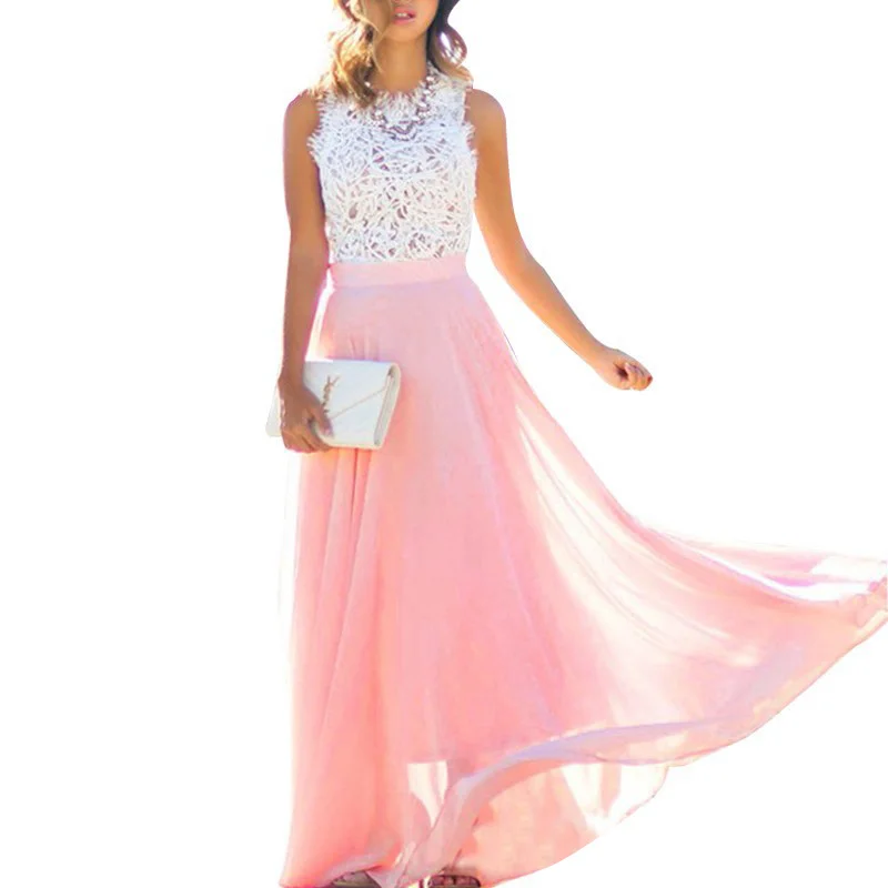 

CTFZ00092 Hot Sale 2017 Women Dress Elegant Beach Sexy Dress Chiffon Long Dress Dropship
