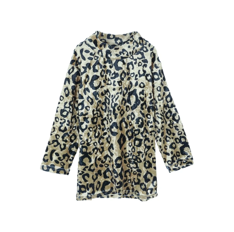 

Kids Girls Casual T-shirts 2019 New Arrival Cotton Tops Long Sleeve Leopard Print Tops Children Fashion Clothes For 3-16Y GT80