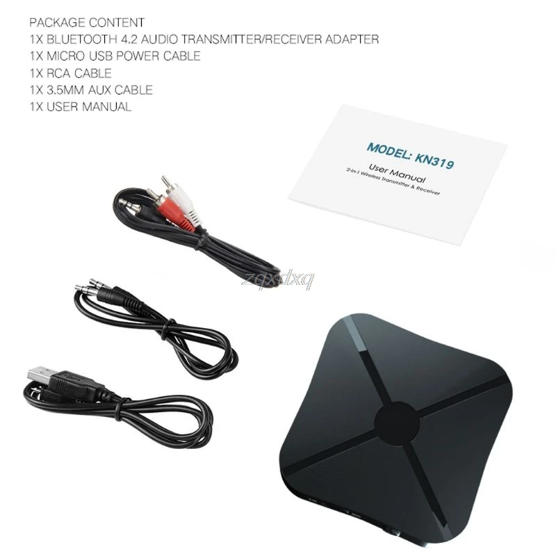 

2in1 Stereo Audio Bluetooth Transmitter Receiver For Mobile Phones PC Laptop Car Drop ship Electronics Stocks