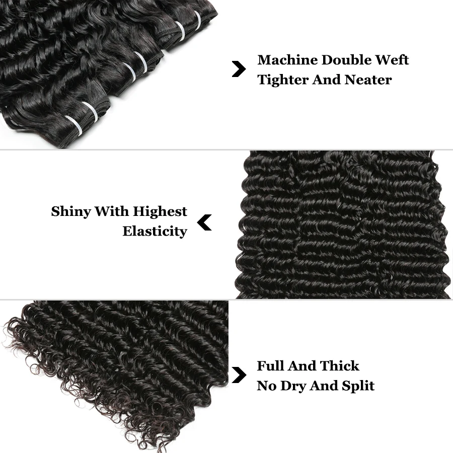 Deep Wave Bundles Brazilian Hair Weave Bundles Can Buy 1/3 Pcs Non Remy Deep Curly Hair Extensions Oxeye girl Human Hair Bundles Deep Wave Bundles Brazilian Hair Weave Bundles Can Buy 1/3 Pcs Non Remy Deep Curly Hair Extensions Oxeye girl Human Hair Bundles