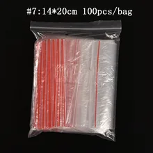 N2HAO 100 шт Новинка 14*20 см ювелирные изделия Ziplock замок на молнии Reclosable Пластиковые Поли прозрачные сумки оптом