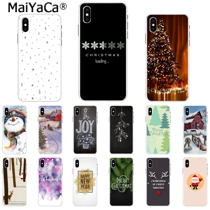 MaiYaCa радость Счастливого Рождества Coque Shell чехол для телефона iPhone X XS MAX 6 6S 7 7plus 8 8Plus