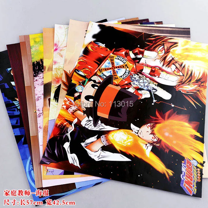 800 шт./партия(100 комплектов) постеры аниме наклейки с героями мультфильмов Fate stay night Natsume Yuujinchou размер 58x42 см 15 стилей смешанные тисненые