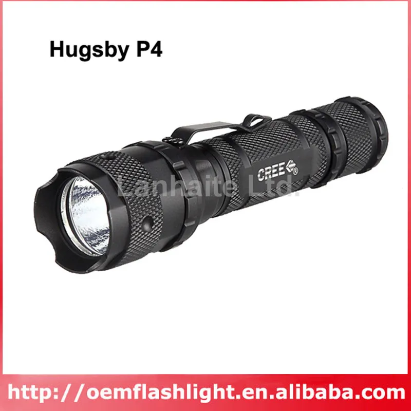 Hugsby P4 Cree XP-G R5 250 люмен 3-режимный светодиодный фонарик-черный (1x18650/2x16340/2xCR123)