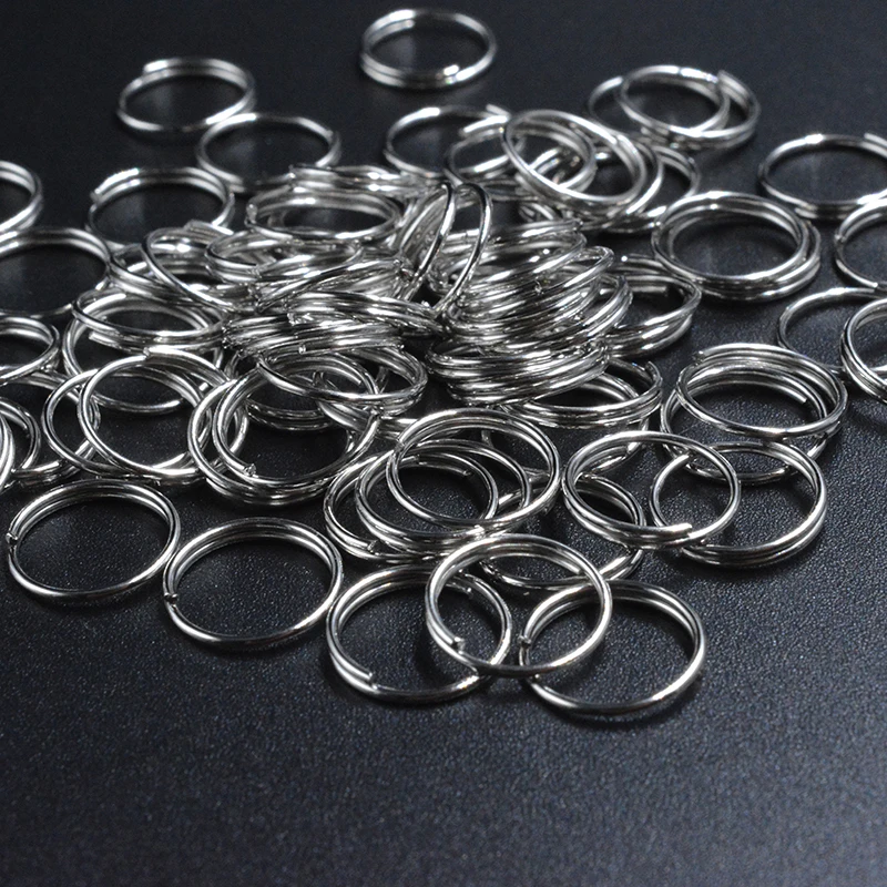 

FLTMRH 100 PCs silver-color Double Loops Open Jump Rings 12mm Dia. Findings