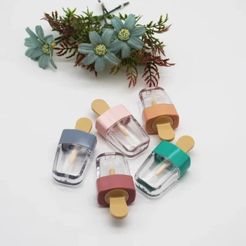 

Colorful Empty DIY Lip Gloss Bottles Pink Green Orange Sweet Ice Cream Shape Cute Lipgloss Lipstick Tube for Girls 50pcs/lot