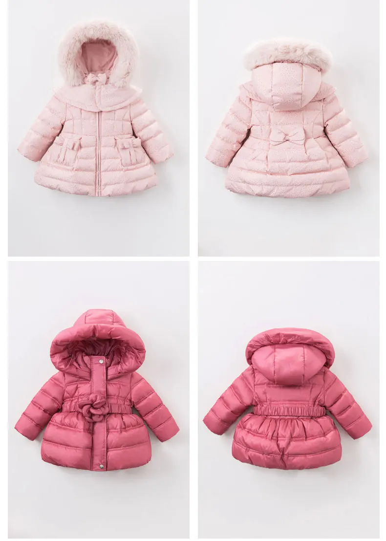 Dave bella/милое детское Стеганое пальто с капюшоном для маленьких девочек; Верхняя одежда; пуховик; DB4083