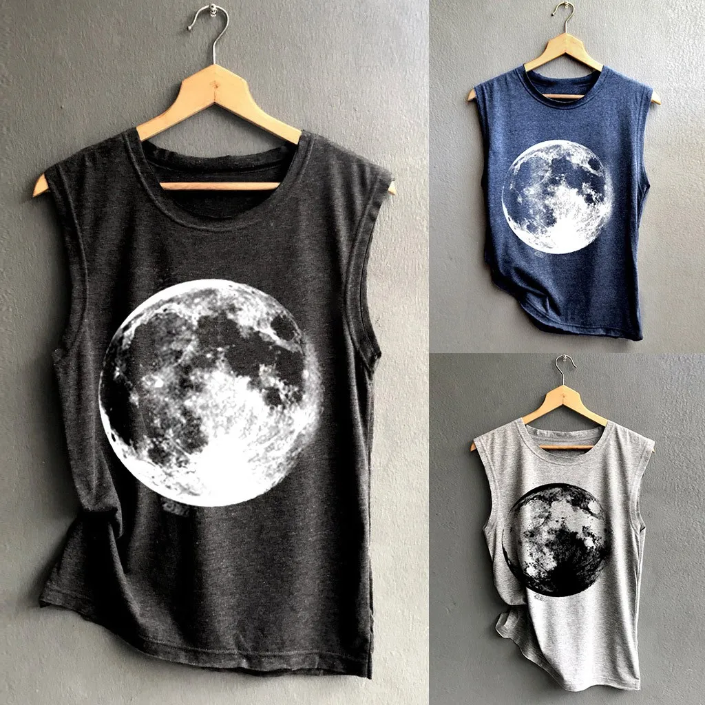 

2019 Vintage Women's Tank Tops 2019 Summer Women's Print Vest Casual Loose Top Sleeveless Tank Sport Pullover Tunic Top