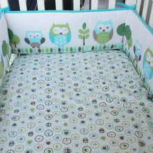 Промо-акция! 5 шт., Комплект постельного белья для новорожденных девочек и мальчиков, детская спальная кроватка, Комплект постельного белья, постельное белье(4 бампера+ чехол для кровати