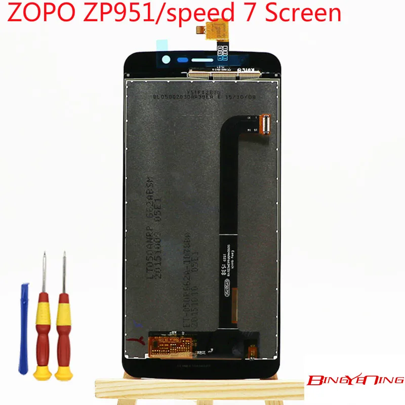 

BingYeNing New Original For ZOPO ZP951 / Speed 7 Touch Screen+LCD Display Assembly Replacement+tool