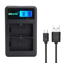 SEIWEI LP-E6, LPE6 USB Double canal Rapide Batterie Chargeur avec LED Écran pour Canon EOS 5D2, EOS 5D3
