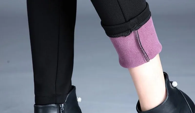2019 новые зимние женские толстые теплые штаны-карандаши Повседневное эластичный пояс узкие джинсы корейские облегающие Штаны с высокой