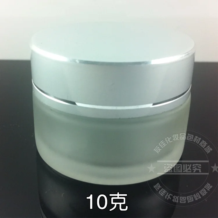 

50pieces/lot,10g clear frosted cream jar,cosmetic jar,glass jar or cream container,eye cream jar