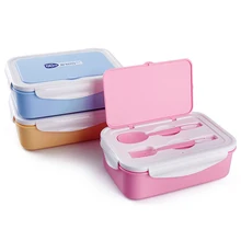 Японский стиль микроволновая печь Bento Ланчбокс дети портативный мультфильм пластиковые суши-еда контейнер китайская посуда наборы ланч бокс