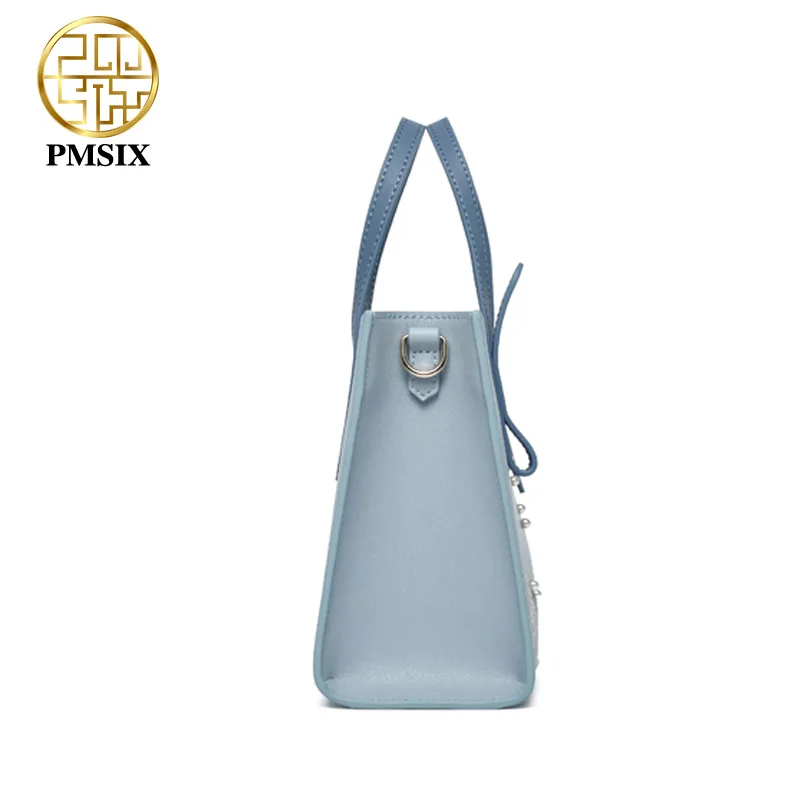 Pmsix, дизайнерский бренд, известный в womens'bag, вышивка жемчугом, сумки, спилок, кожа, классические сумки через плечо, простая Маленькая женская сумка