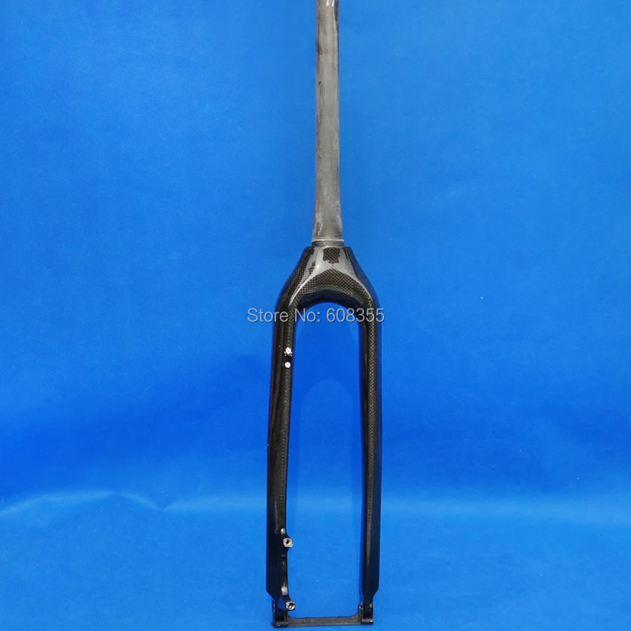 3k Carbon Glossy Mtb Mountain Bike Fork For 26" Wheel , Bicycle Tapered