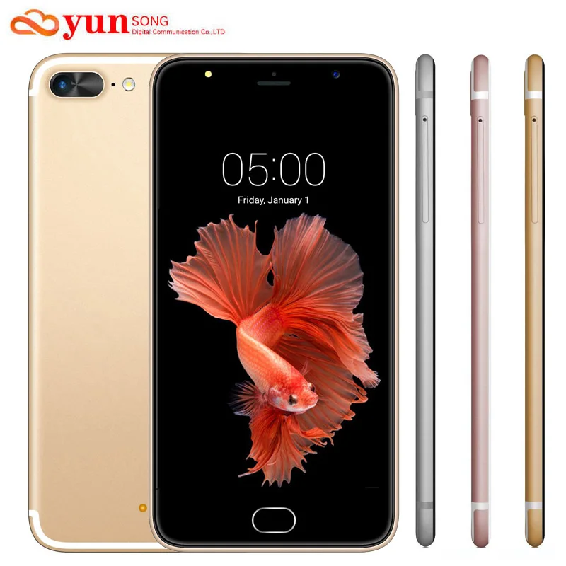 2017 New A7 Plus Mobile Phone 5 5 inch 13MP camera Smartphone MTK6580 Quad Core telephone