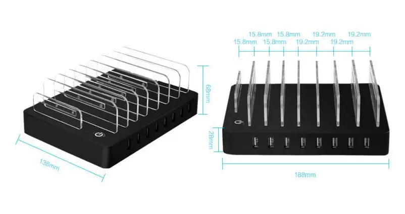 Универсальное зарядное устройство usb 5 В 8 портов USB зарядная док станция