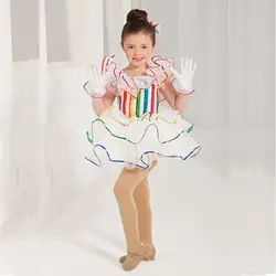 Оригинальные Балетки танцевальные платья для девочек белый Цвет пачки марли профессиональные костюмы Красота женственный пышные Детские