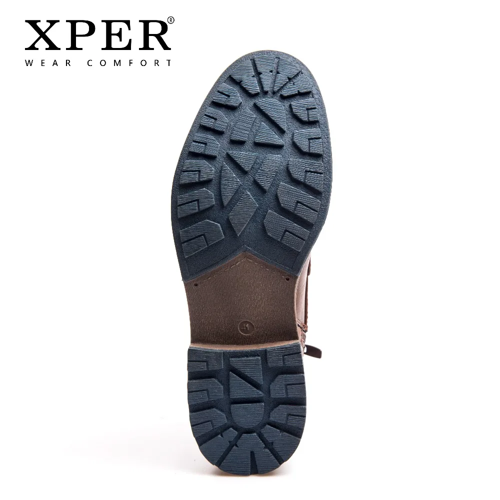 XPER Brand 2018 Big Size 40-48 Boots Men Casual Autumn Winter Shoes Mens Ankle Boots Zip Wear Comfort Work Footwear #XHY12507BR