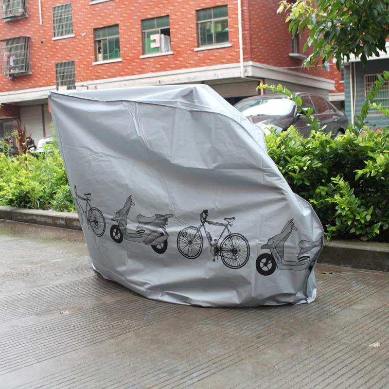 210*100 водонепроницаемый дождевик для велосипеда защита от пыли гараж для скутера мотоцикла аксессуары серебристого цвета