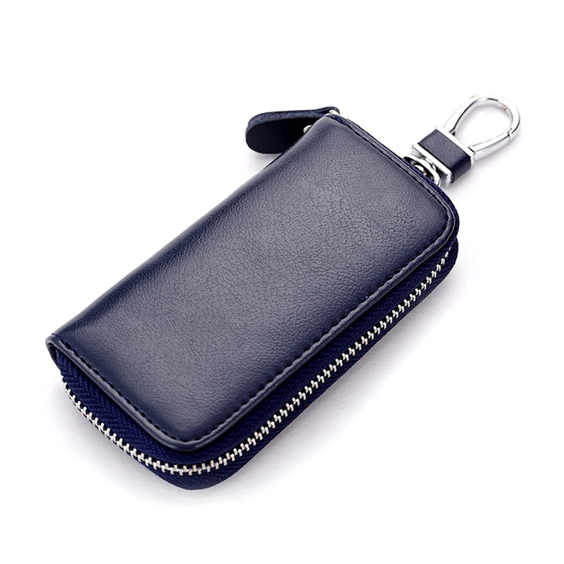 Royal Blue Мужской женский брелок для ключей из мягкой кожи для ключей, чехол для кредитных карт, кошелек, Новинка - Цвет: Royal Blue