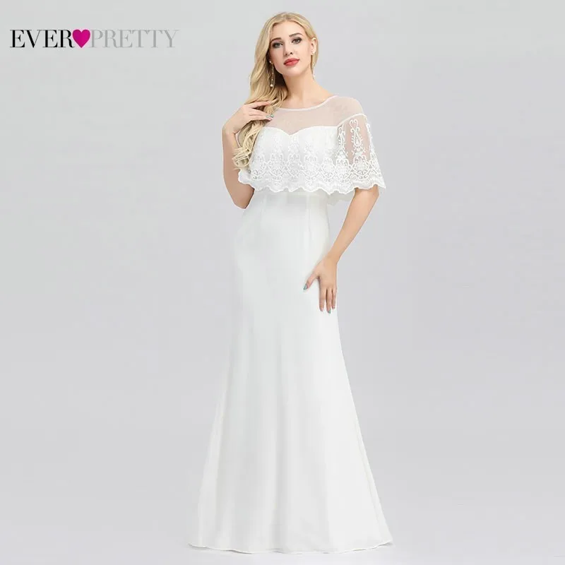 US $36.82 Ever Pretty New Lace Wedding Dresses Mermaid ONeck Zipper Illusion Cheap Elegant Bride Dresses Ep00931wh Vestido De Noiva 2020