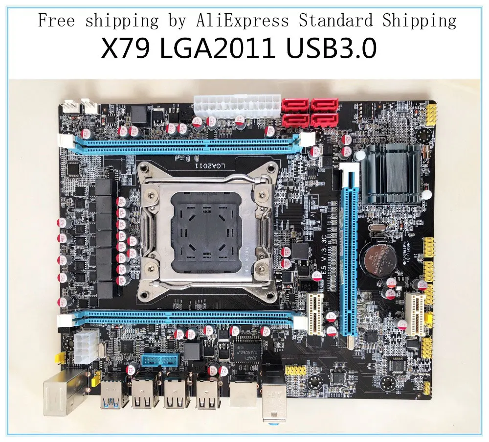 

New mainboard X79 v2.72A LGA 2011 For intel I7 E5-V1 E5-V2 DDR3 ECC 32GB USB2.0 X79 Desktop Motherboard boards sales