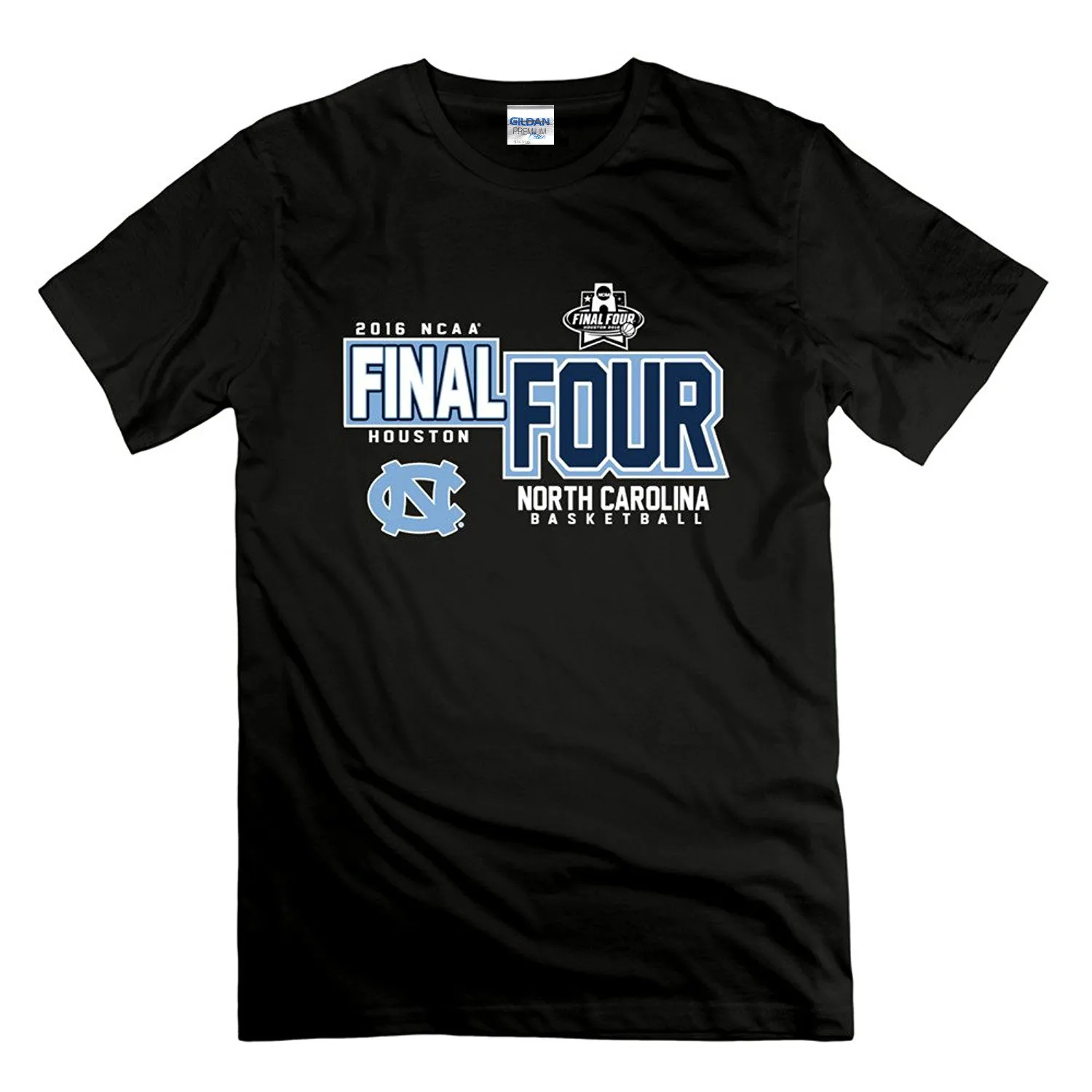 Fashion Design Free Shipping Men's North Carolina Tar Heels Basketballer Final Four T shirt-in T 