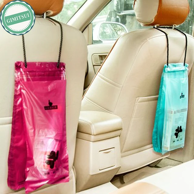 50Pcs Plastic Auto Car Back Seat Hanging Storage Bag Mobile Phone