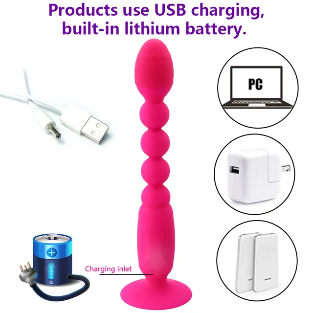 Larga cuentas anales. vibrador Anal masaje de próstata enchufe trasero de juguetes sexuales de trasero silicona para los hombres y las mujeres la masturbación sexo productos 4ff30a Larga cuentas anales. vibrador Anal masaje de próstata enchufe trasero de juguetes sexuales de trasero silicona para los hombres y las mujeres la masturbación sexo productos 4ff30a