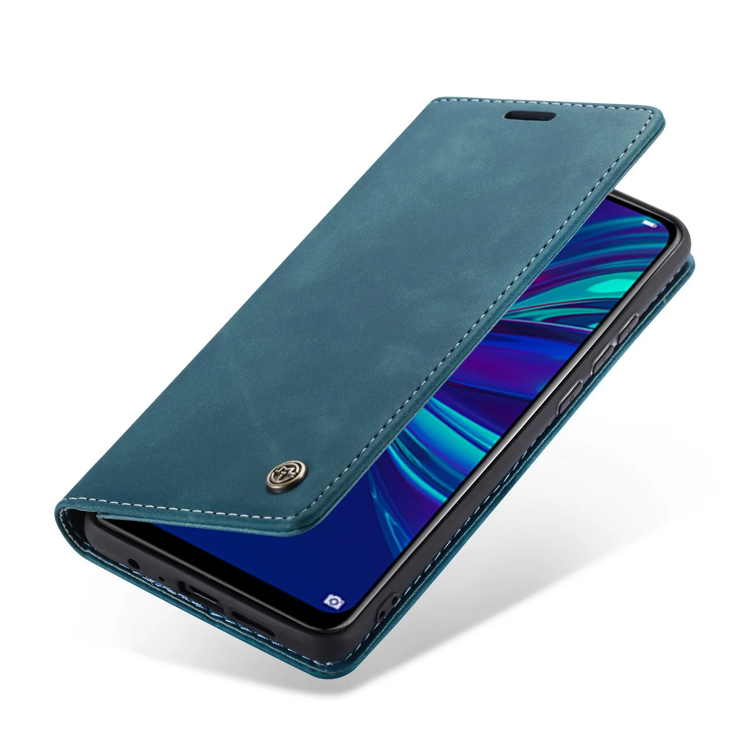 Синий Для huawei P Smart Case huawei P Smart чехол откидная крышка Роскошный кожаный кошелек магнит для huawei P Smart2019 чехол POT-LX1 - Цвет: Синий