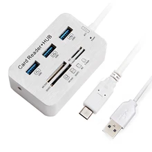 Микро-usb 3,0 многофункциональные usb комбинированные высокоскоростные+ SD/TF кард-ридер 3,1 тип-c все в одном разветвитель для компьютерных аксессуаров