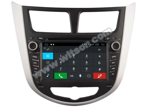 Excellent 7" Android 6.0 OS Car DVD for Hyundai Verna 2010 2011 2012 & Solaris 2010-2012 & Accent 2010-2012 with Calling Function Support 0