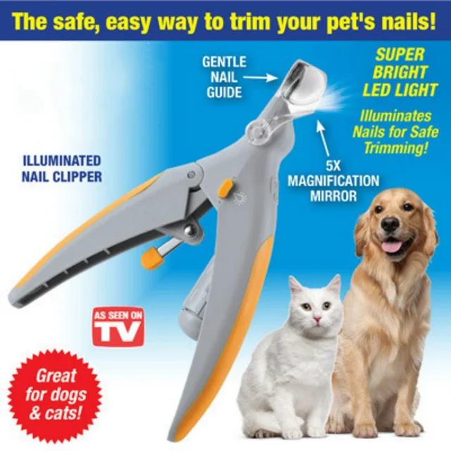 Nail Grinder Peti Care Guillotine Pet Nail Clipper With Led Light