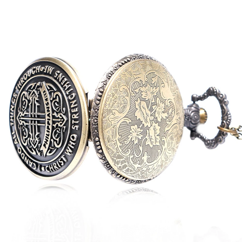 Antique Hand Around Bibble Unisex Pocket Watch Retro Vintage Mini Full Hunter Skeleton Quartz Clock Girl Boy Best Watch Gift (4)