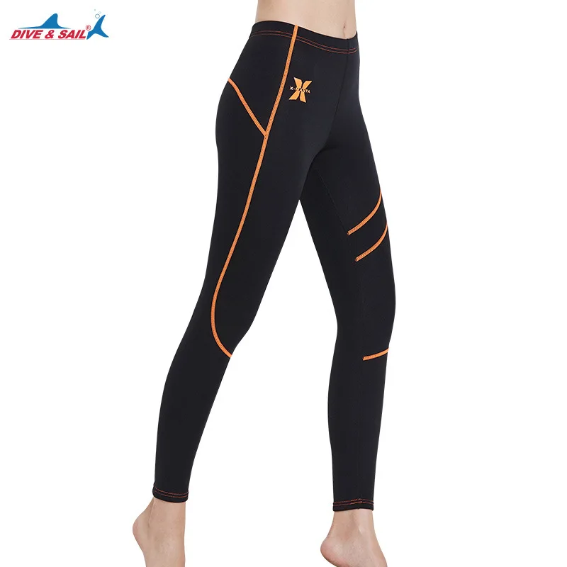 

DIVE&SAIL 1.5MM Neoprene Wetsuit Shaper Pants for Women's Swimming Surfing Diving Fitness Leggings Spearfishing Rashguard Bottom