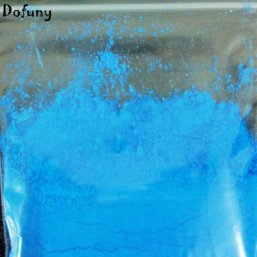 Блестящий под уф светом) 10 гр синий цвет флуоресцентный порошок фосфорный пигмент для краски, неоновая пудра лак для ногтей