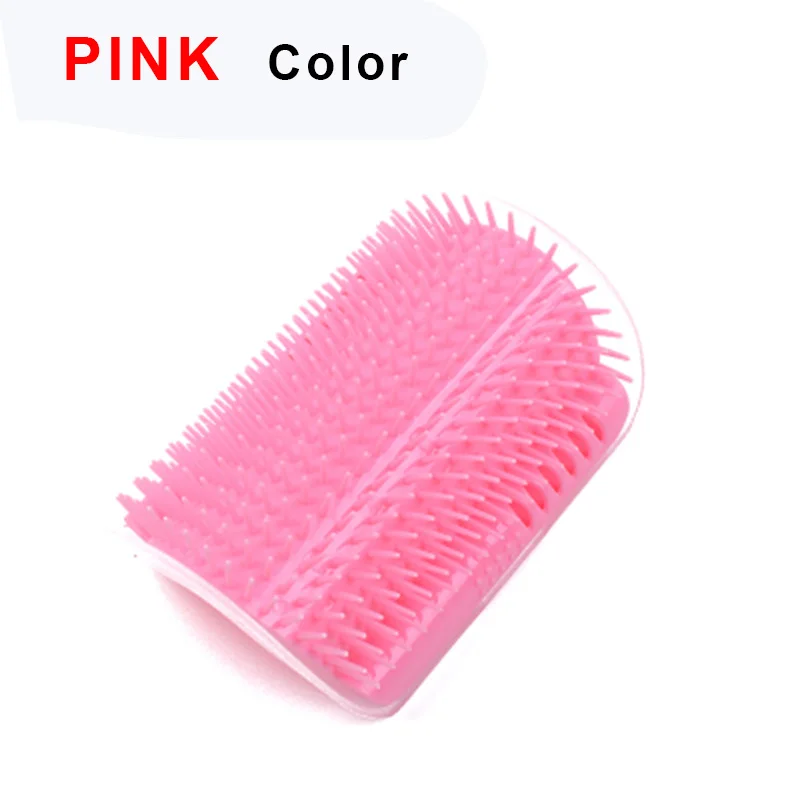 Corner Pet Brush Comb Play Cat Scratcher Groomer Toy Cat Grooming Massager Supplies with Catnip Cat Brush Hair Shedding