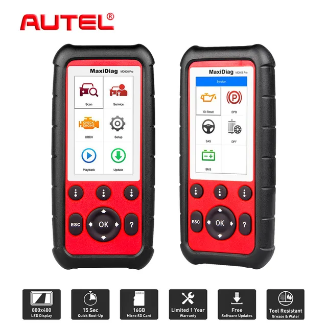 Special Price Autel Maxidiag MD808 PRO OBD2 OBD Full system car diagnsotic tool support BMS/Oil Reset/ SRS/EPB/DPF Best Handheld Auto Scanner