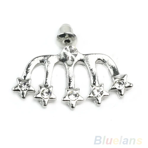 

Bluelans Charming Fashion Women Girl Crystal Star Shape Ear Stud Pin Earring Cuff Eardrop