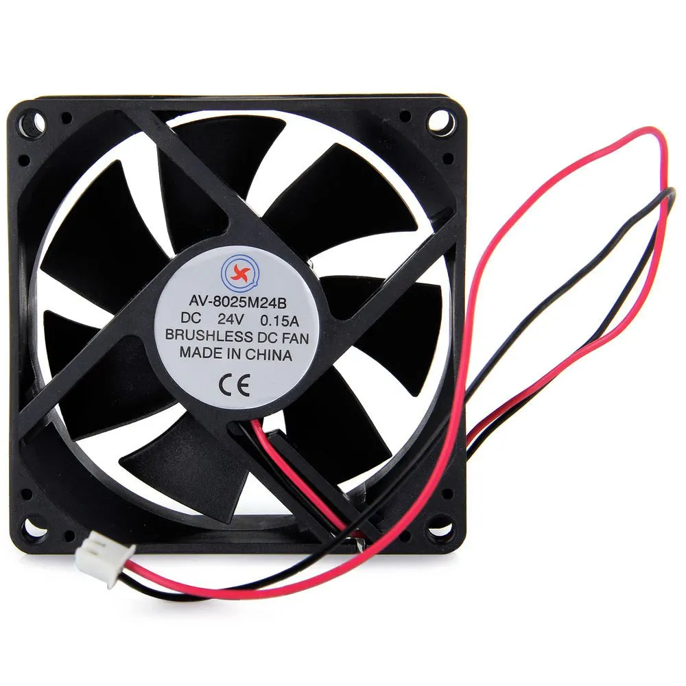 Ventillation Exhaust Fan AV 8025M24B DC 24V 0.15A PA66 DIY Brushless