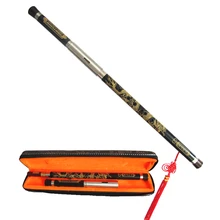 Professional Ebony Bawu Flute Carved Dragon Bau F / G Key Transversal Flauta Manual Calibration Tune Guaranteed Sound