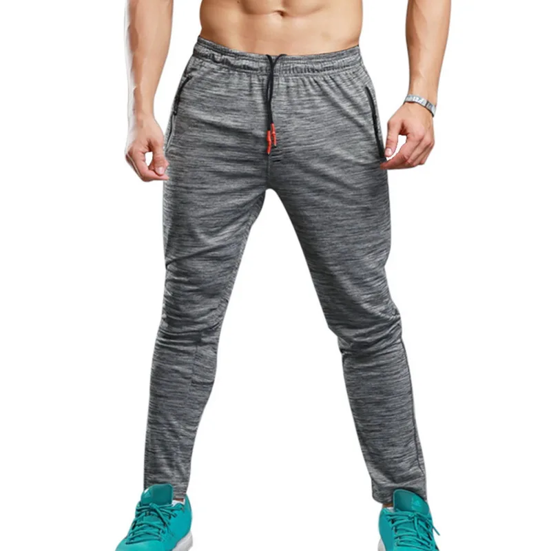 Adputent весна осень мужские брюки повседневные эластичные талии спортивные штаны для бега на открытом воздухе спортивные штаны с карманами на молнии - Цвет: Gray