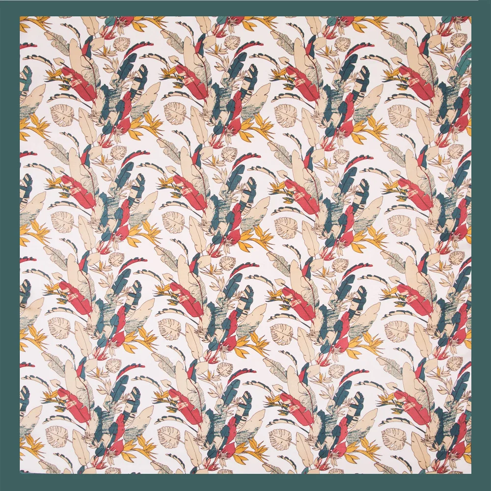 Женский квадратный шарф из искусственного шелка элегантный с принтом в виде