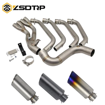 

ZSDTRP CBR650 Motorcycle Full System Middle Link Pipe With AK Exhaust For Honda CB650F CBR650F 2015-2017